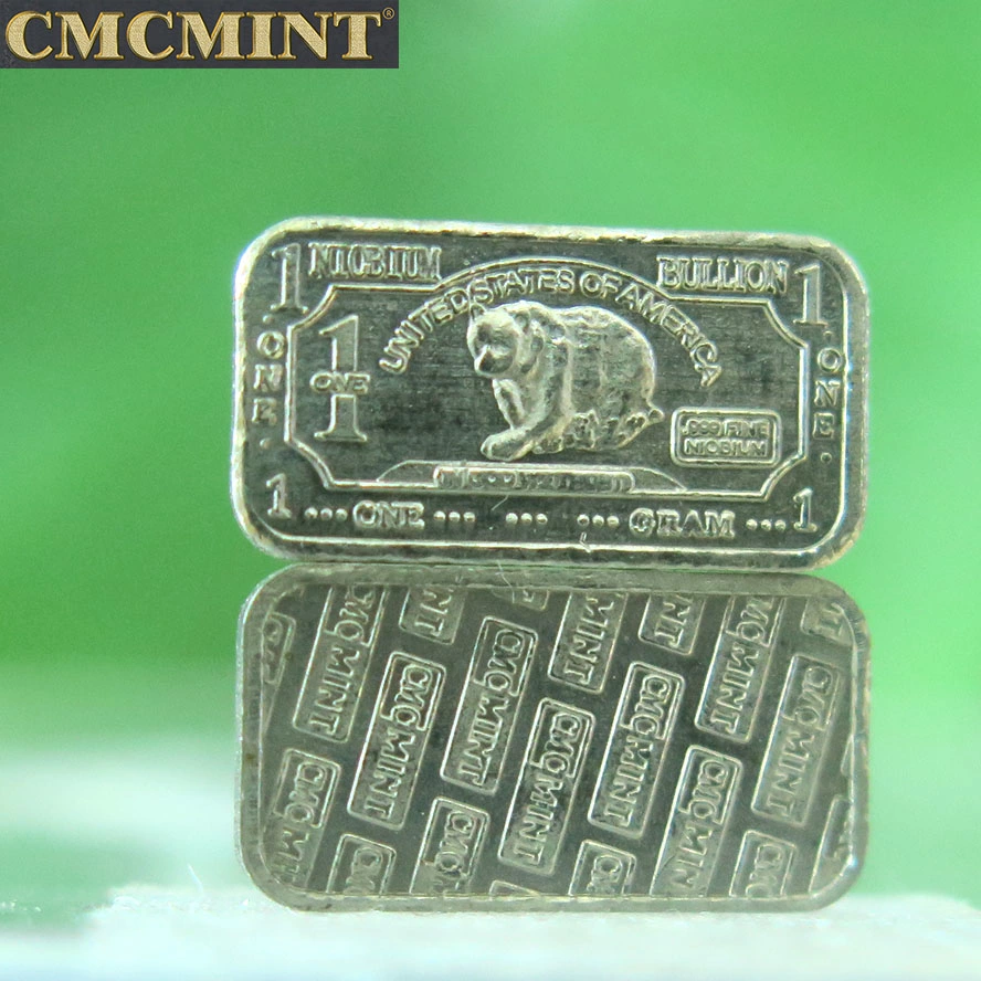 1 Gram 999 Fine Niobium Bear Bullion Bars